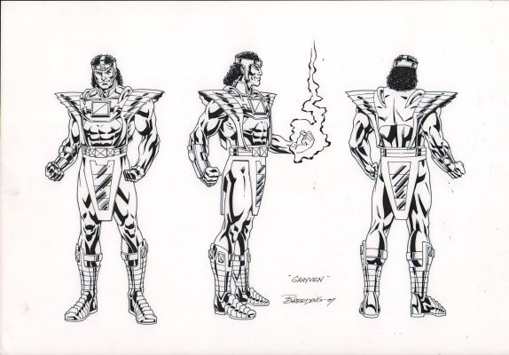 Brett Breeding | Grayven Character Design Rotations - Signed - 2007 | Anthony’s Comic Book Art