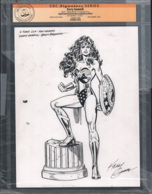 Kerry Gammill | Six Flags Jla Promo Wonder Woman Art Cgc Authenticated - Signed - 2019 | Anthony’s Comic Book Art