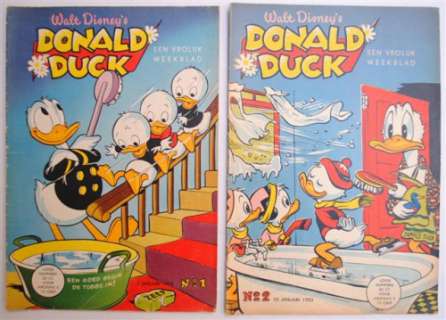 DONALD DUCK WEEKBLAD 1953 NRS 1 EN 2 | Zwiggelaar Auctions