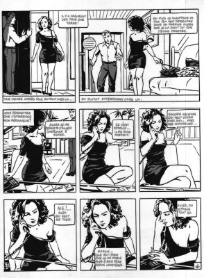 Varenne Alex | Planche originale 4 de la série Lola avec son calque original | Galerie Napoléon