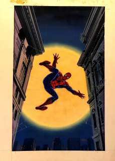 Bob Larkin - Spider-man, mayhem in manhattan (spider-man‘s very first novel & cover painting) 1978