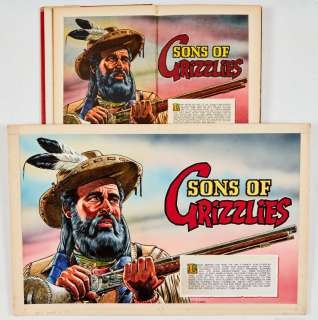 Sons of Grizzlies original double page colour artwork painted and… | Comic Book Auctions ltd