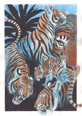 Federico Bertolucci | Love #1 [La tigre] illustrazione per il portfolio edito da Comic Art Store | Krazy Art Gallery