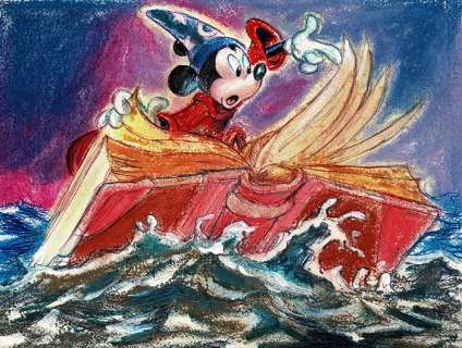 Mickey Mouse - The Sorcerer’s Apprentice - Original Painting - Tony Fernandez | Catawiki