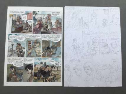 Jeremiah - Planche originale crayonnés (p.12) - Jeremiah T24 - Le Dernier Diamant  - (2003) | Catawiki