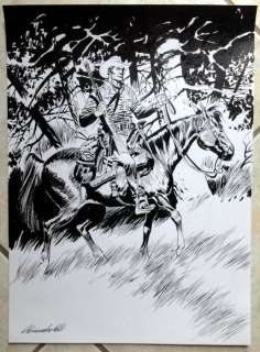 Tex - Alessandro Poli - original illustr. "Tex a cavallo" - Page volante - Other | Catawiki