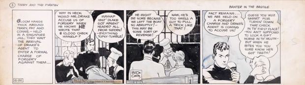 Milton Caniff | Lot 639 - Terry and the Pirates - Banter in the Bastile | Finarte