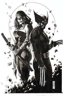 Dan Brereton | Dan Brereton Elektra & Wolverine | ComicArtFans Classifieds