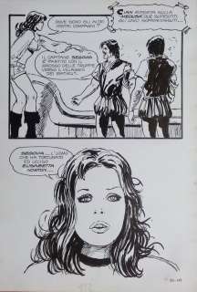 Milo Manara - Jolanda #50 - original page - Page volante - EO - (1973) | Catawiki