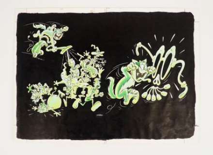 Yannick Hercule Superbe... | YANNICK Hercule Superbe illustration signée au centre Encre... | Vermot et Associés