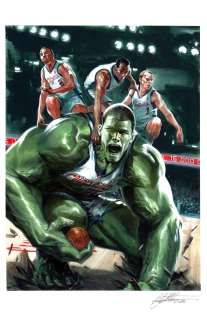 Gabriele Dell’otto | Dell’otto - Espn Clippers’ Blake Griffin Hulk Illustration | ComicArtFans Classifieds