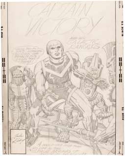 JACK KIRBY "CAPTAIN VICTORY AND THE GALACTIC RANGERS" PRELIMINARY COVER ORIGINAL ART. | Hake’s