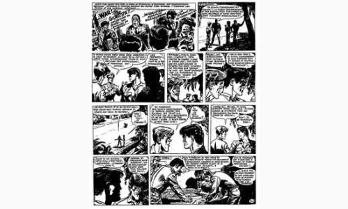 JIJÉ. Â« Tanguy et Laverdure Â«. Encre de Chine noire pour la planche 40 | Tessier Sarrou