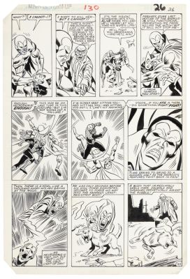Lot 437 - [Original Comic Art ] SAL BUSCEMA and MIKE ESPOSITO * MARVEL TEAM-UP No. 130, Page 26 * Spider-Man, Vision, Scarlet… | PBA Galleries