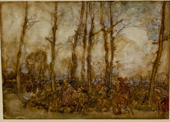 Lot 74 - Arthur Rackham – The Beggars Are Coming to Town Original Watercolor, 1912 | Oberon Auctions