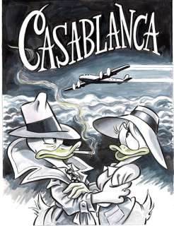 Donald & Daisy inspired by Casablanca - Original Painting - Tony Fernandez  - EO | Catawiki