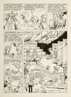 Szarlota Pawel (1947 - 2018) | Szarlota Pawel | "Jonka, Jonek i Kleks. Pióro kontra flamaster", plansza nr 54, 1983 | Desa Unicum