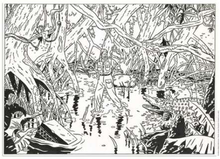 FLOC‘H - Lot 142 - JEAN-CLAUDE FLOC‘H BLAKE ET MORTIMER, Dargaud Struggling...