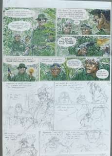 Hermann - Planche originale crayonnés (p.47) - Bernard Prince T.18 - Menace sur le Fleuve  - (2010) | Catawiki