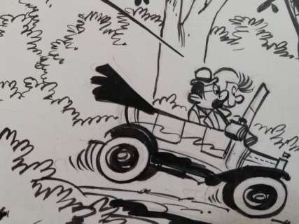 Francis - Planche originale - Marc Lebut et son voisin - Le buste Ã  Bedon - (1982) | Catawiki