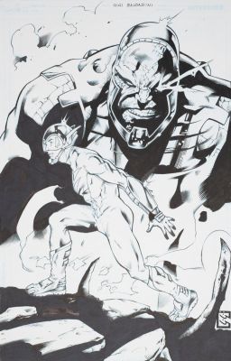 Andrea Mutti, Gigi Baldassin | For Sale: Andrea Mutti E Gigi Baldassin - Orion & Darkseid | ComicArtFans Classifieds