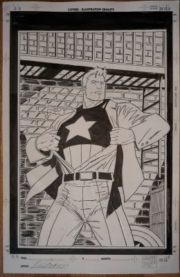 Ron Garney | Captain America #450 Cover Recreation By Ron Garney | ComicArtFans Classifieds