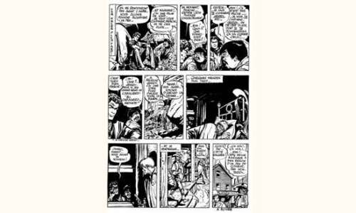 JIJÉ. " Jerry Spring ". Encre de Chine noire pour la planche 21 de l’album | Tessier Sarrou