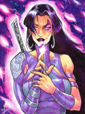 Lucas Pereira | Psylocke Bust Original Art | Raremarq (Buy It Now)