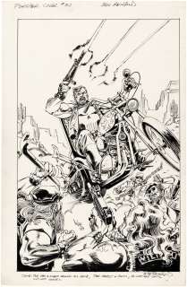 "THE PUNISHER" VOL. 2 #31 COMIC BOOK COVER ORIGINAL ART BY BILL REINHOLD. | Hake’s