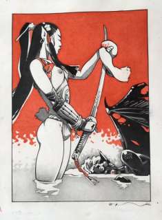 Michetz - Dessin original en couleurs - Projet pour une sérigraphie ambiance Kogaratsu. (2018) | Catawiki