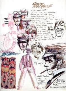 Pratt, Hugo | COUVERTURE DE LA REVUE SERGENT KIRK N°39 Illustration Ã  l’aquarelle | Cornette de St Cyr