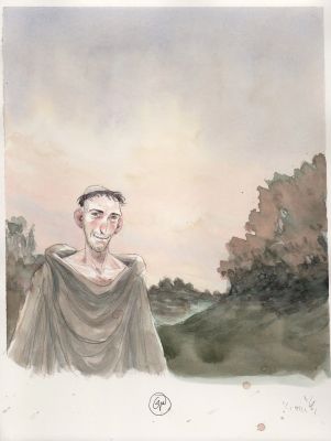Gipi | Gipi - Unpublished Cover For the Book "Il Folle Di Dio" | ComicArtFans Classifieds