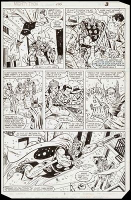 Thor #305, Page #3 - Original Comic Art by Keith Pollard and Chic Stone - NICE!