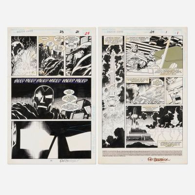 Lot 200 - Pat Broderick and John Nyberg, Group of 2 Doom 2099 Story Pages Original Art (Marvel Comics, 1993) | Landry Pop Auctions