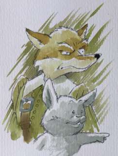 Masbou - Dessin original en couleur - De Cape et de Crocs - sur Papier Vergé Épais (2018) | Catawiki