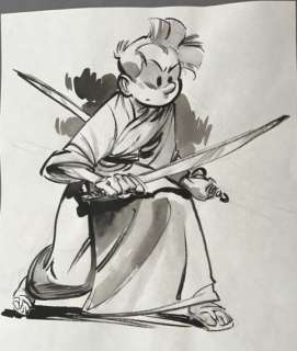 Munuera - Illustration originale - Spirou et Fantasio - Spirou Ã  Tokyo | Catawiki