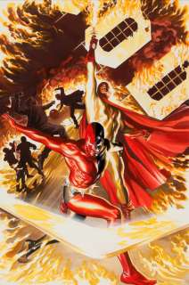 "PROJECT SUPERPOWERS" #2 FRAMED COMIC COVER ORIGINAL ART BY ALEX ROSS. | Hake’s