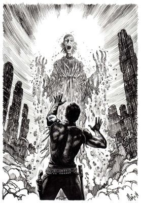 Majo | Zagor contro Hellingen illustrazione originale per stampa Albissola Comics | Tavole Originali