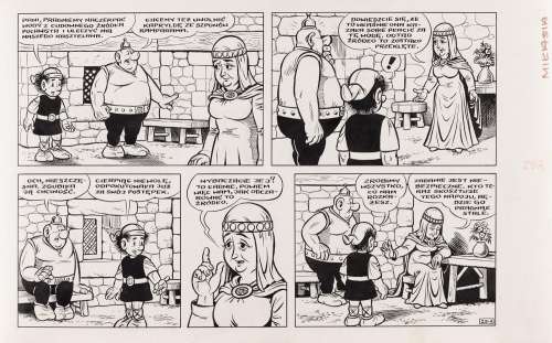 Janusz Christa (1934 - 2008) | Janusz Christa | "Kajko i Kokosz. Cudowny lek", plansza nr 29 B, 1975 | Desa Unicum