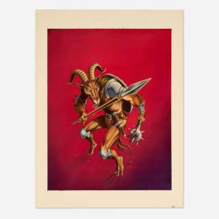 Steve Purcell, RuneQuest Snake Pipe Hollow Cover Original Painting (Avalon Hill Games, 1988) | Landry Pop Auctions