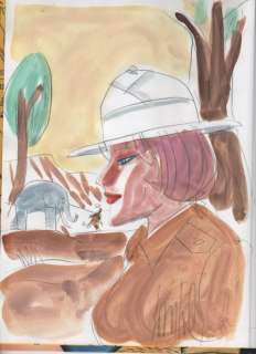 Loustal - Dessin original en couleur - Rien de Neuf Ã  Fort-Bongo (2014) | Catawiki