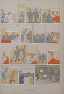 Hergé, Georges Remi Dit... | Hergé, mise en couleur de la page 2 de Tintin et l’ile... | Stanley’s Auction