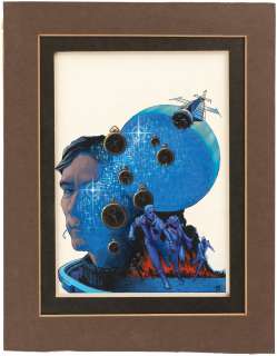 TIME AND AGAIN #2 PRELIMINARY BOOK COVER ORIGINAL ART BY MICHAEL WHELAN.