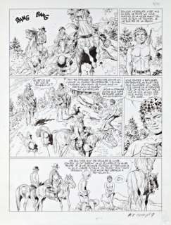 Hermann | Comanche - Le doigt du Diable Encre de Chine pour la planche 9 | Millon