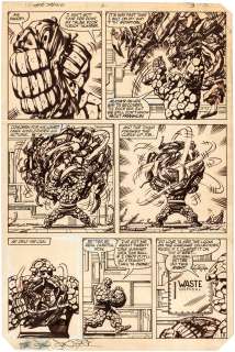 THE THING VOL. 1 #2 COMIC BOOK PAGE ORIGINAL ART BY RON WILSON. | Hake’s