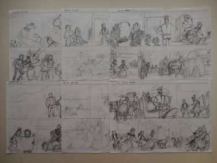 Suske en Wiske - 6x originele pagina schets - De laaiende linies - (2011) | Catawiki