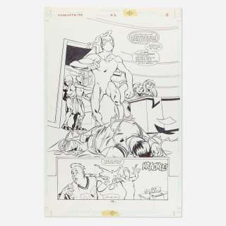 Lot 408 - Lee Moder and Dan Davis, Stars and S.T.R.I.P.E. #2 Story Page 18 Original Art (D.C. Comics, 1999)