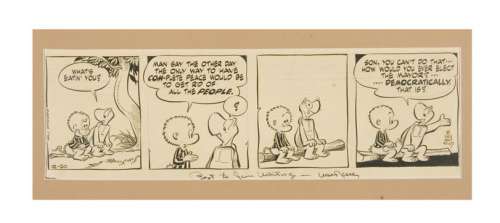 "POGO" DAILY STRIP ORIGINAL ART BY WALT KELLY. | Hake’s