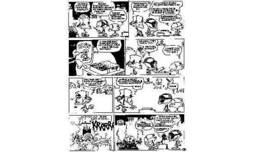 MIDAM Â«Kid PaddleÂ». Encre de Chine noire pour le gag 223 de ces aventures | Tessier Sarrou