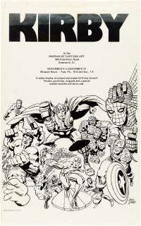 JACK KIRBY RARE MUSEUM OF CARTOON ART EXHIBIT POSTER. | Hake’s